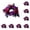 D*10, variant on Halloween Candle Ring, Artificial Flower Wreath Black Purple Floral Candle Holder, Tables Centerpieces Home Kitchen Farmhouse Decor 1 Pc