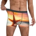 thumbnail image 2 of Kdxio Men's Boxer Briefs with Starfish Sunset Sea Beach Print - Comfortable and Breathable Underwear for Everyday Wear, 2 of 7