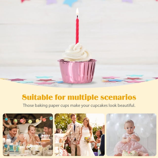 100pcs Cupcake Cases Utensilios para hornear Muffin Cupcake Taza de papel para boda Fiesta de vacaciones