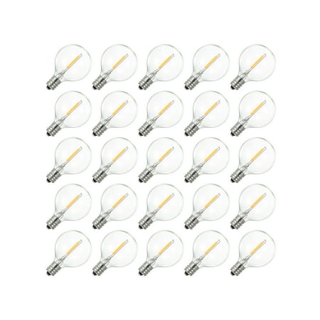 

AC230V Globe G40 Bulb Lamp 25 Pack E12 Base Socket Holder IP44 Water Resistance Warm White for String Home Party Decoration Wedding