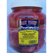 Bayview Brand Tavern Style Pickled Pork Hocks - 34 oz. Jar - Bar Food