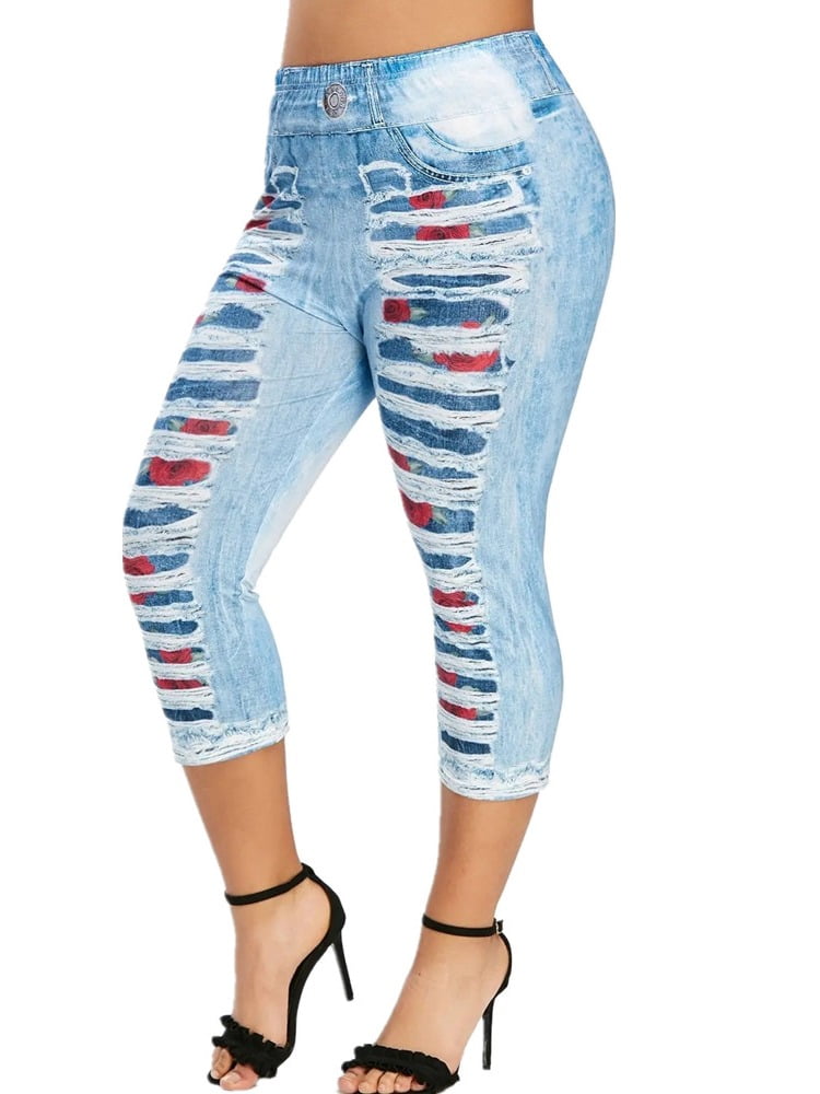 plus size denim leggings walmart