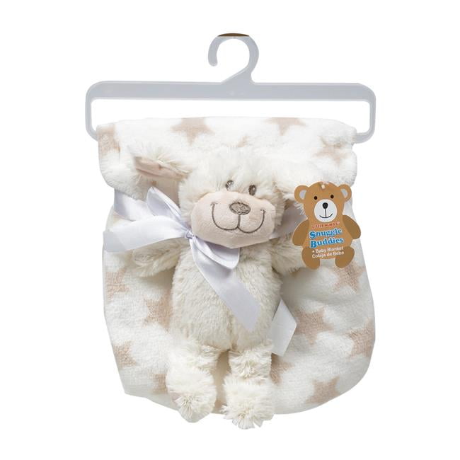Ddi 2349479 Little Mimos Plush Baby Blanket With Toy Dog Brown 30 X 40 In. Case Of 24 Multicolor