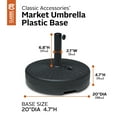 thumbnail image 3 of Classic Accessories 50 lb Black Plastic Patio Umbrella Bases, Durable, 3 of 7