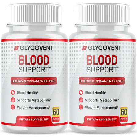 Glycovent Blood Support Pills Advanced Formula Vitamin Supplement 120 Capsules