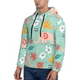 thumbnail image 3 of Salouo Elephant and Flowers Pattern Men's Fall Hoodie Sweatshirt,Sport Hoodie with Pockets for Men Pullover Casual Hooded Sweatshirt-Medium, 3 of 7