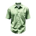 thumbnail image 4 of Men's Paisley Shirts Vintage Floral Button Down Shirt Casual Regular Fit Summer Shirt with Pockets Light Green XXXL, 4 of 4