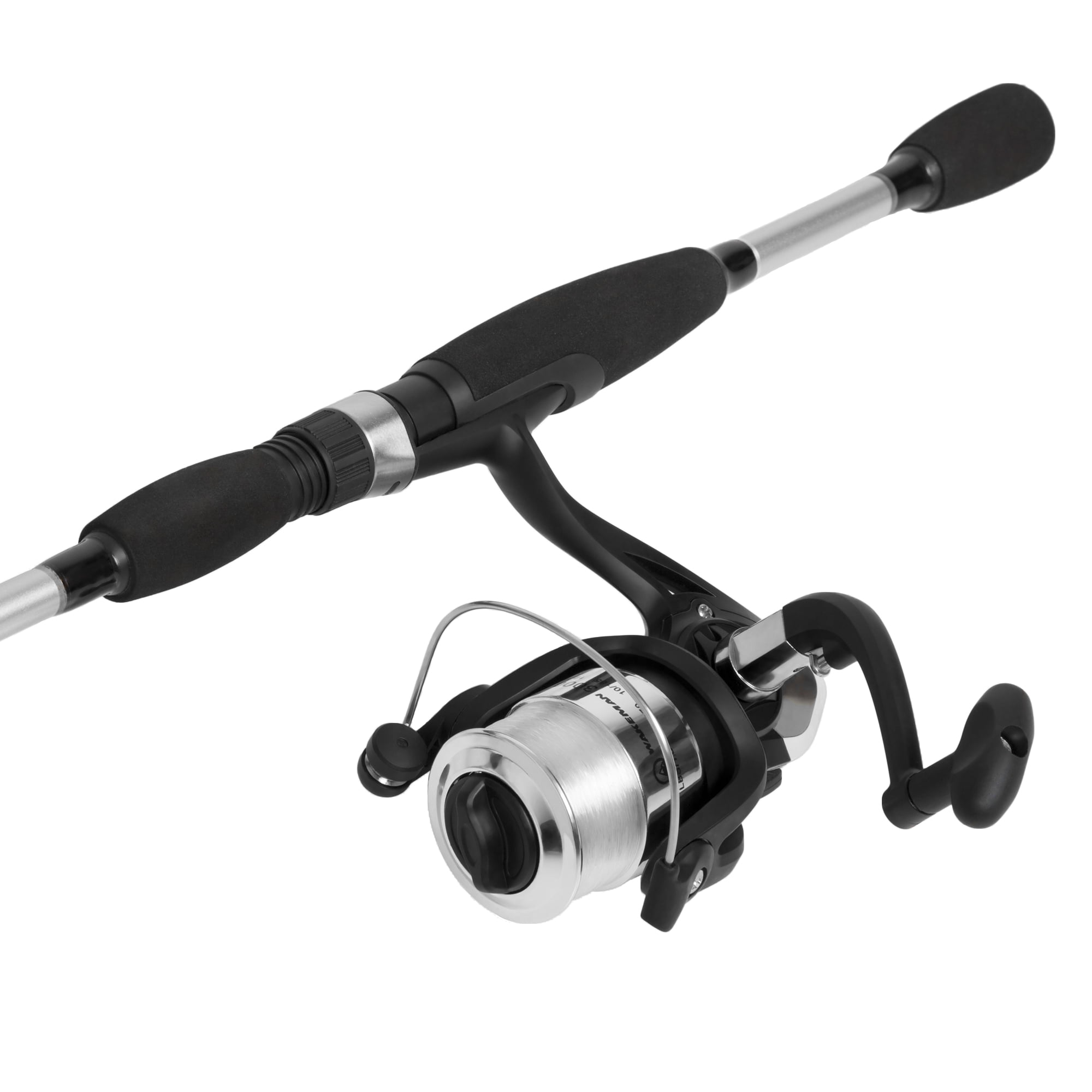 Fishing Rod and Reel Combo, Spinning Reel Fishing Pole, Fishing Gear for  Bass and Trout Fishing, Silver – Lake Fishing, Strike Series by Wakeman 