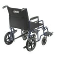 thumbnail image 3 of Drive Medical Bariatric Heavy Duty Transport Wheelchair with Swing Away Footrest, 22" Seat, Blue, 3 of 5