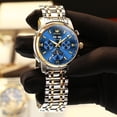 thumbnail image 6 of OLEVS Automatic Watches for Mens Self Winding Mechanical Multifunction Chronograph Luxury Business Dress Moon Phase Stainless Steel Waterproof Luminous Calendar Mens Wrist Watches Reloj Para Hombre, 6 of 13