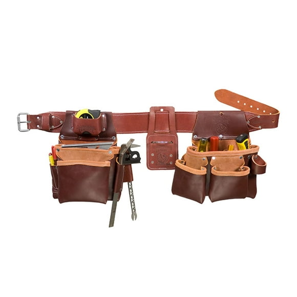 Set de cinturón para herramientas de enmarcado Occidental Leather, tamaño mediano, 21 bolsillos