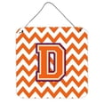 thumbnail image 1 of Lettre D Chevron Orange & Insignes Mur Ou Porte Suspendus Imprimés, 1 of 1