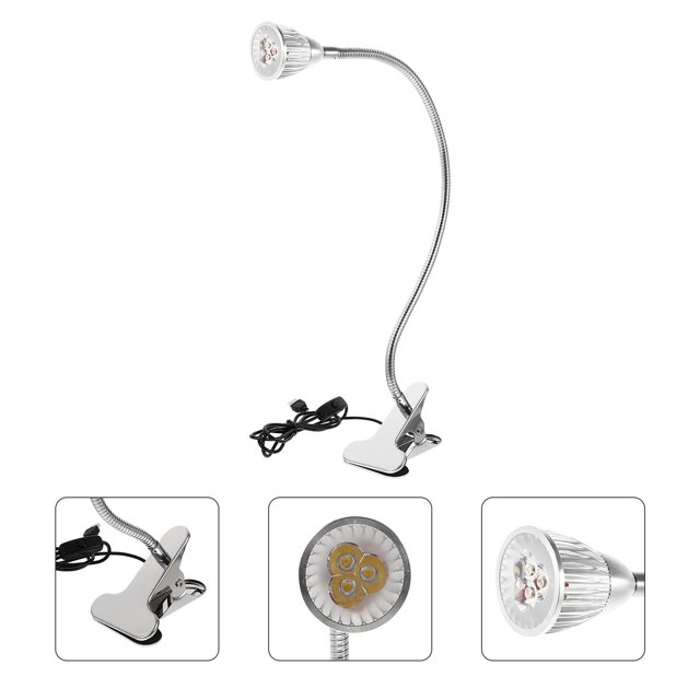USHOBE Lampe de Table à Pince en Alliage d'Aluminium Lumière Chaude 1 Ensemble