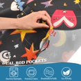 thumbnail image 3 of Yayeee Kitchen Curtains Tier Pair Light Filtering 27"x36" Rod Pocket Short Cafe Window Panel, Moon Pattern, 3 of 7