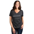thumbnail image 2 of Reinvent Yourself Women's Fashion Relaxed V-Neck T-Shirt Tee Charcoal Grey Small, 2 of 5