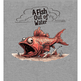 thumbnail image 2 of Fish Out of Water Youth Heather Gray Long Sleeve Hoodie-Medium, 2 of 3