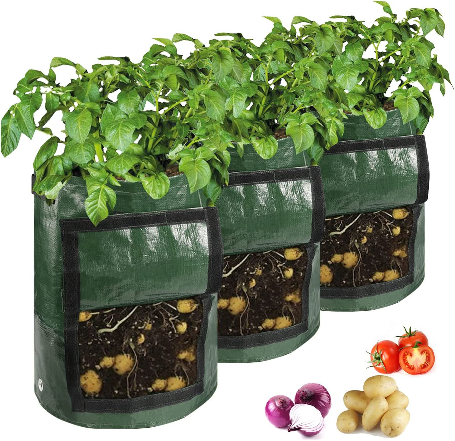 Potato Grow Bags for Tomatoes Potato Grow Bags 3 Pack, Grow Bags for