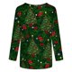 thumbnail image 4 of Camiseta informal de manga 3/4 con estampado navideño de primavera para mujer Pompotops gfhjh8383, 4 of 5