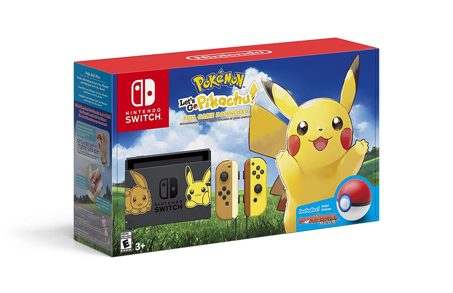 Greenland server posture Nintendo Switch Console Bundle- Pikachu & Eevee Edition with Pokemon: Let's  Go, Pikachu! + Poke Ball Plus - Walmart.com