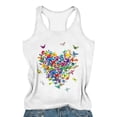 thumbnail image 4 of WEIWEN Womens Tank Tops Summer Fashion Colorful Butterfly Heart Printed Sleeveless Spaghetti Strap Tank Top for Women Vest White, XL, 4 of 4