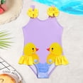 thumbnail image 2 of MEZZALL Girls Swimsuit Monokini Swimming Summer Children Bikini Swimwear With Adjustable Shoulder Straps For Swimming Lessons Stylish Beachwear, 4-5 Years, 2 of 6