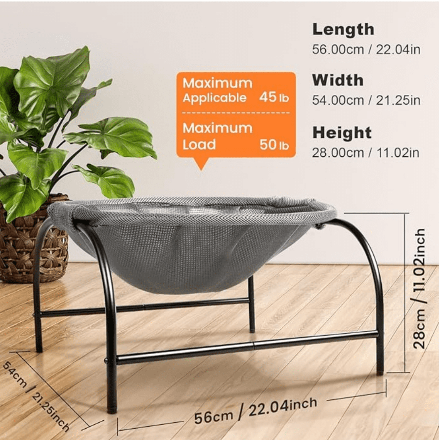Cat Bed [Large Size] Dog Bed Pet Hammock Bed Free-Standing Cat Sleeping Cat Supplies Pet Supplies Whole Wash Stable Structure Detachable Excellent Breathability Easy Assembly