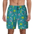 thumbnail image 3 of Uemuo Cute Shark Turtle Pattern Mens Swim Trunks Quick Dry Board Shorts with Mesh Lining, Stretch Beach Shorts Quick Dry No-Chafing Board Shorts-Medium, 3 of 9