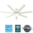 thumbnail image 2 of Hunter - Phenomenon Indoor Ceiling Fan With Light, Wall Control, 60-inch, Matte White, Casual-style, 6-speed, Energy Star, WiFi Smarthome, 51375, for Living Rooms, Bedrooms, 2 of 18