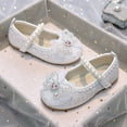 thumbnail image 7 of Ccpelsie Girls Mary Jane Dress Shoes Toddler Little Kids Ballet Flats Flower Girls Princess School Shoes(White,10), 7 of 7