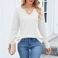 thumbnail image 6 of EDFBUYKRS Women's Long Sleeve Blouse Lace Knit Loose Casual Tops Xl, 6 of 6
