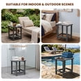 thumbnail image 5 of LOYALICE HDPE Indoor & Outdoor Side Table – Weatherproof, Multi-Use End Table with Curved Edge for Patio, Bedroom & Living Room, Gray, 5 of 7