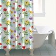 thumbnail image 4 of Pioneer Flower Floral Print Pattern Shower Curtain 84"x72", Bathroom Decorative Shower Curtain Set with 12 Hooks, Waterproof Washable, 4 of 6