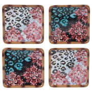 Exotic Jungle Set of 4 Canape Plates (2) asst.
