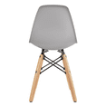 thumbnail image 6 of 2xhome Set of 4 Kids Size Plastic Toddler Chairs with Natural Wooden Dowel Legs, Gray, 6 of 9
