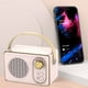 thumbnail image 5 of Altavoces estéreo inalámbricos retro, altavoces portátiles Bluetooth vintage con sonido potente, 5 of 7