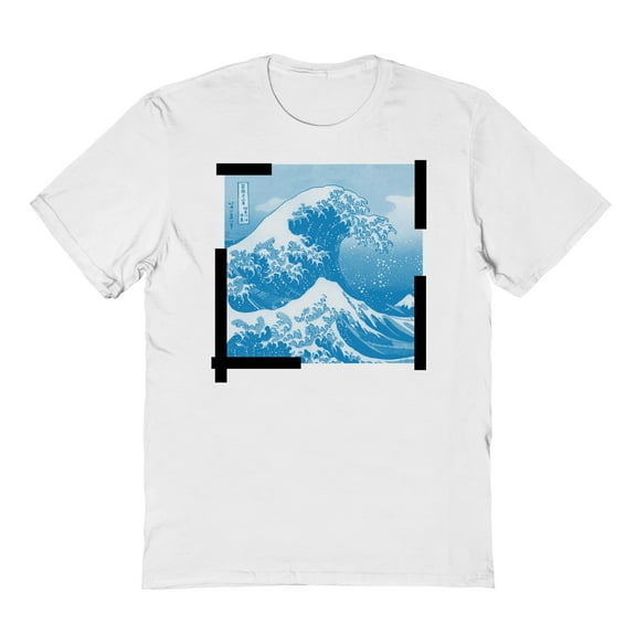 APOH Hokusai Tape Graphic White Men's Cotton T-Shirt