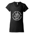 thumbnail image 2 of Wild Bobby Faith Hope & Love Three Things That Last Forever Inspirational/Christian Women Standard V-Neck Tee, Black, Small, 2 of 6