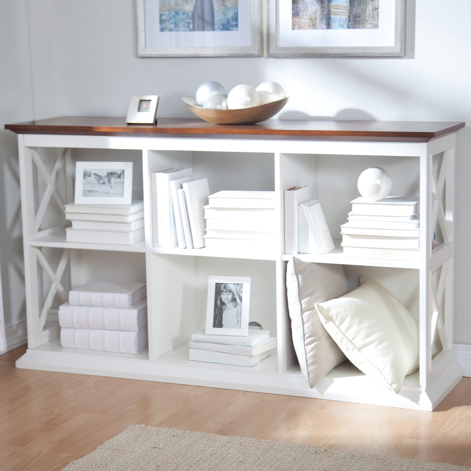 Belham Living Hampton Console Table 2 Shelf Bookcase White Oak Belham Living Hampton Console Table 2 Shelf Bookcase White Oak Com