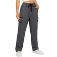 thumbnail image 2 of Minjewel Women's Loose Casual Quick-Dry Cargo Pants with Drawstring, Tactical Trousers for Outdoor, Hiking, and Travel, Comfortable and Durable,Gray,S, 2 of 8
