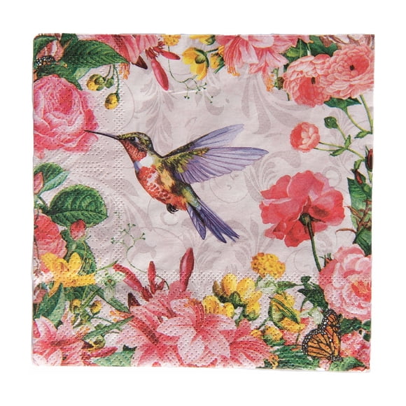 Lot de 20 Serviettes de Déjeuner 3 Épaisseurs Colibri - Ensemble de 6
