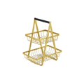 thumbnail image 1 of 2 Tier Portable Fruit Bowle Basket Fruits Bread Snacks, Detachable Metal Rectangle Basket, 1 of 7