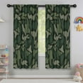thumbnail image 5 of Blackout Kids Curtains,Dark Green Camo Classic Shapes Pattern Childrens Insulated Curtains Set Of 2,Bedroom Essentials,Toddler Room Decor 42"x63", 5 of 5
