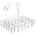 thumbnail image 1 of shiyou-Stainless Steel Clothes Drying Rack, Square Laundry Drying Rack, Laundry Racks for Drying Clothes, Clothing Drying Rack for Towels, Underwear, Socks (40 Clips 1Pack), 1 of 4