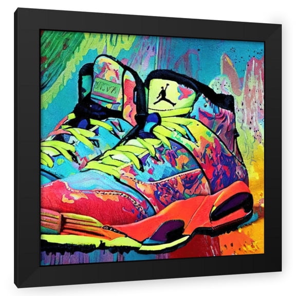 Stephen Chambers 20x20 Black Modern Wood Framed Wall Art Titled - Air Jordan 21