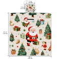 thumbnail image 2 of Christmas Canvas Picnic Blanket Waterproof and Foldable Outdoor Mat for Beach Camping Hiking 67x57 inch Green Plaid Pattern Picnic Mat with Handle and Strap, 2 of 6
