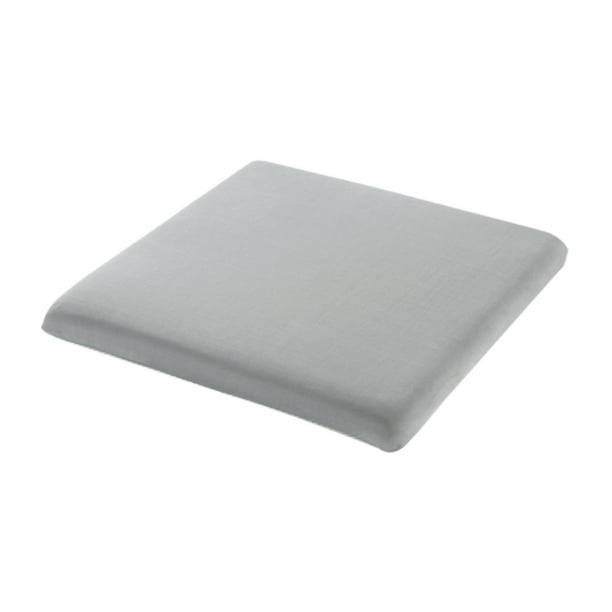 Cojín cuadrado para silla, cojín de espuma viscoelástica para asiento de silla Gris claro