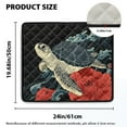 thumbnail image 2 of ZIATUBLES Turtle Flower Washing Machine Dustproof Top Cover Water Resisitant Washer Dryer Protector Top Protector Mat Versatile Home Laundry Room Kitchen Decor Accessories, 24 x 19.7 Inch, 2 of 7