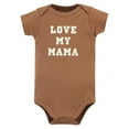 thumbnail image 5 of Hudson Baby Infant Boy Cotton Bodysuits, Brown Navy Mamas Boy 3-Pack, Newborn, 5 of 5