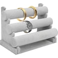 thumbnail image 1 of Soporte para pulsera Soporte para joyería de tres capas Soporte para reloj de terciopelo negro Soporte para joyería, 1 of 5