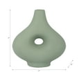 thumbnail image 5 of Boho Ceramic Stoneware Vase - Unique Hollow Design - Modern Decorative Accent for Home & Office - Ideal for Bedroom & Living Room - 7" Green, 5 of 14